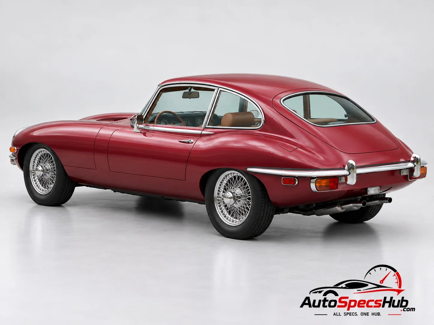 1968 Jaguar XK-E 2+2 Coupe Series 2 rear three-quarter view