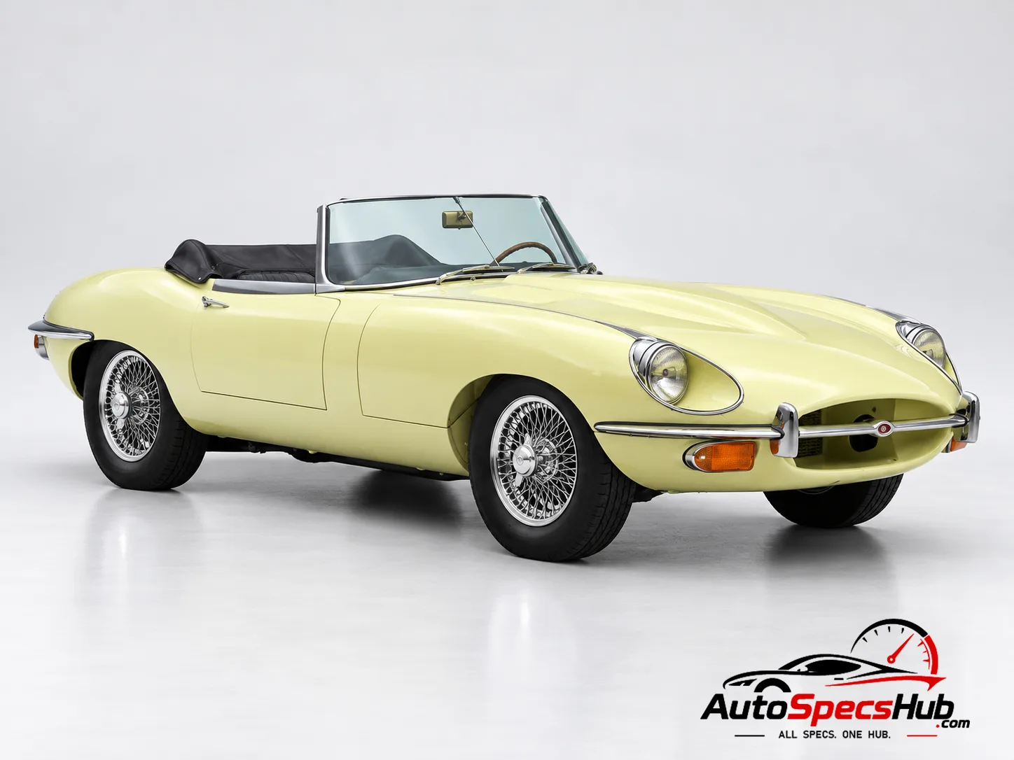 1968 Jaguar XK-E Roadster Series 2 front three-quarter view