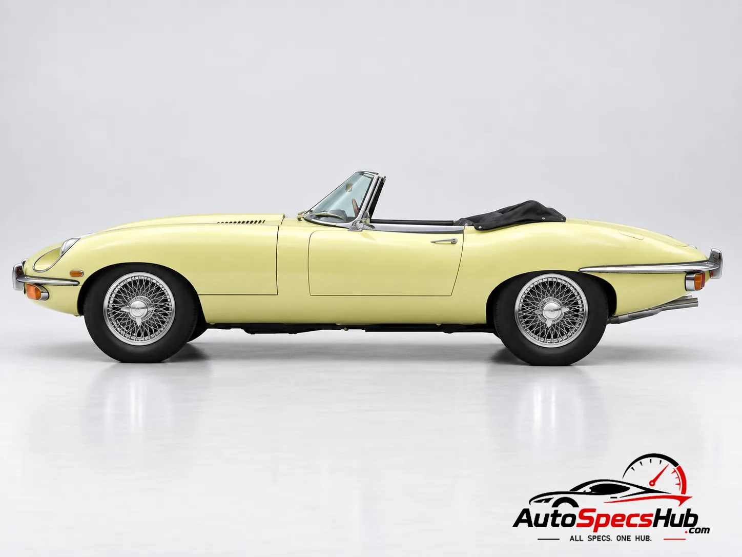 1968 Jaguar XK-E Roadster Series 2 side profile