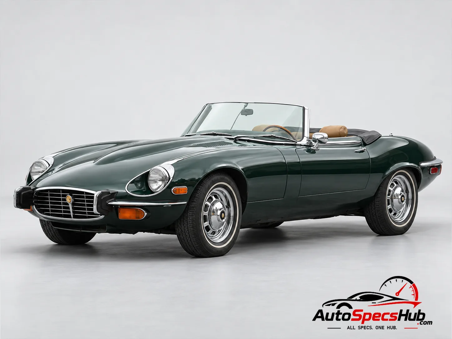 1971 Jaguar V-12 Convertible front three-quarter view