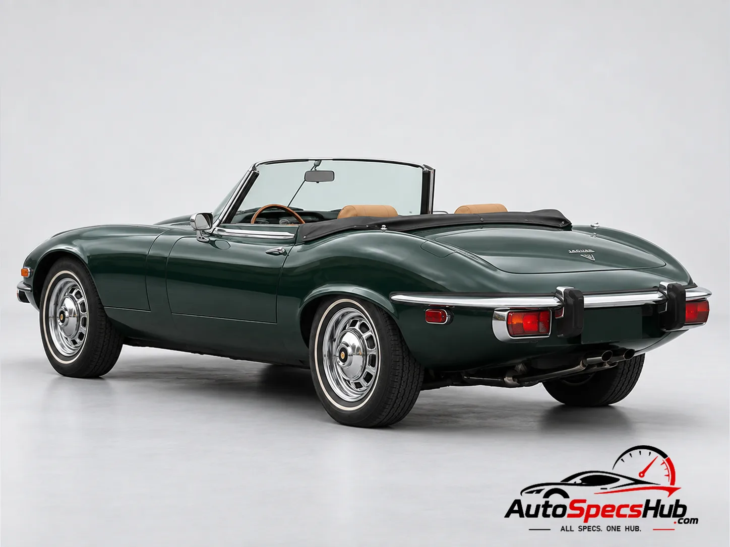 1971 Jaguar V-12 Convertible rear three-quarter view