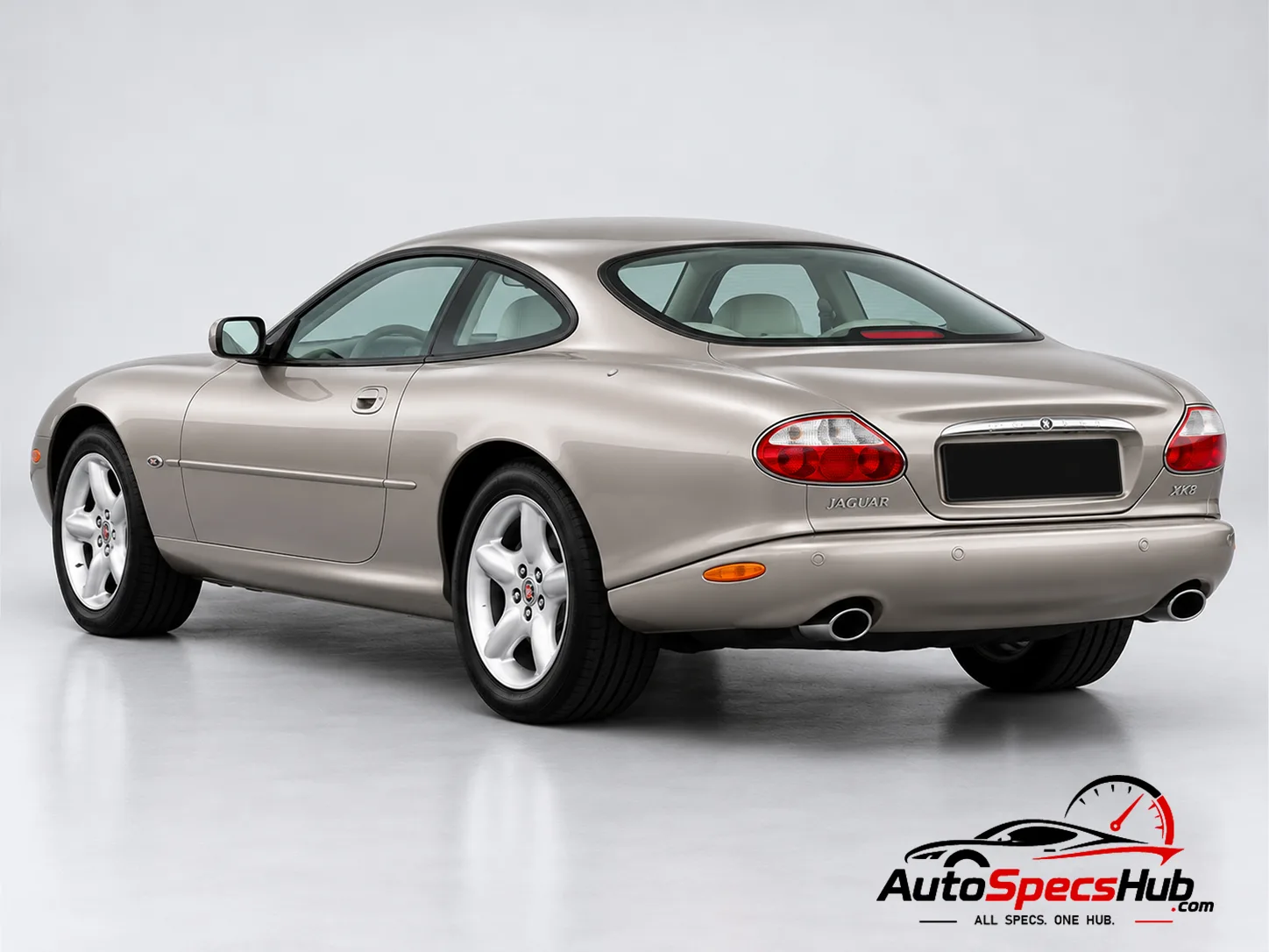 1996 (X100) Jaguar XK8 Coupé rear three-quarter view