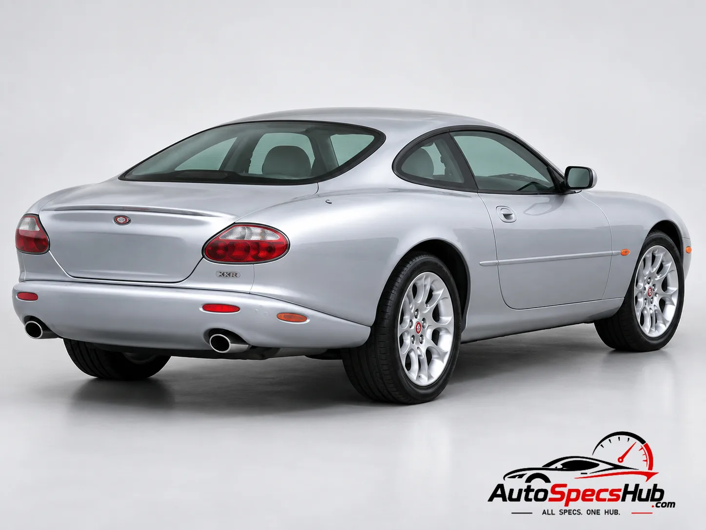 1998 (X100) Jaguar XKR Coupé rear three-quarter view