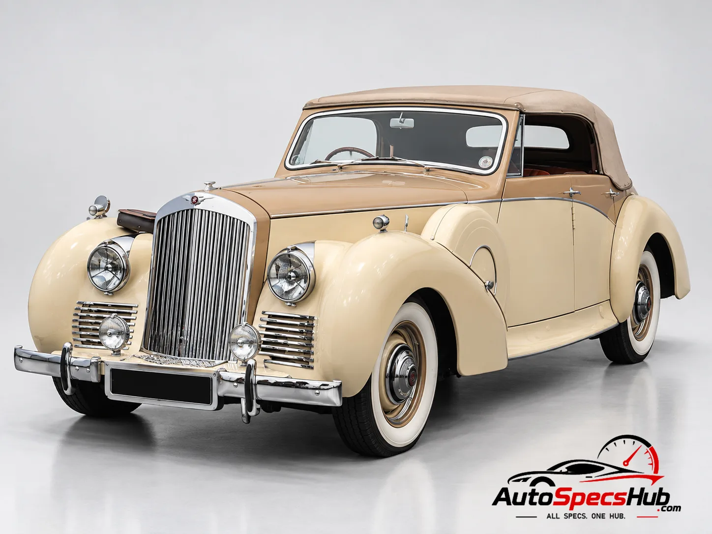 1948 Jensen PW 4 Liter Convertible front three-quarter view