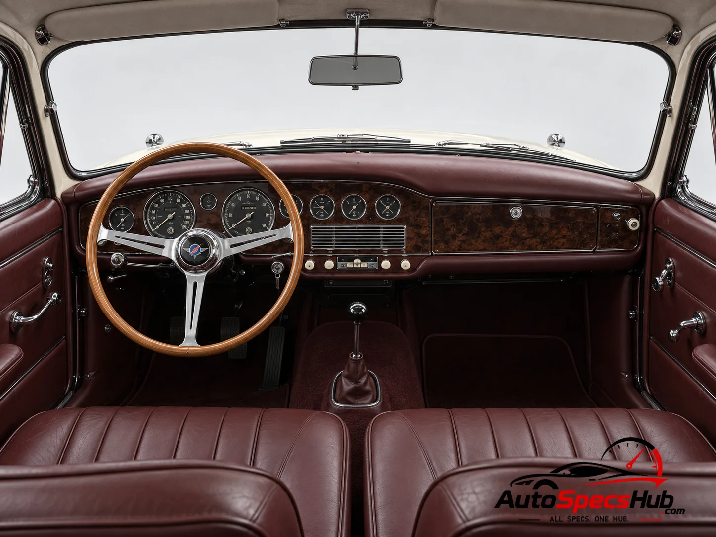 1952 Jensen Interceptor Sedan interior dashboard and front cabin