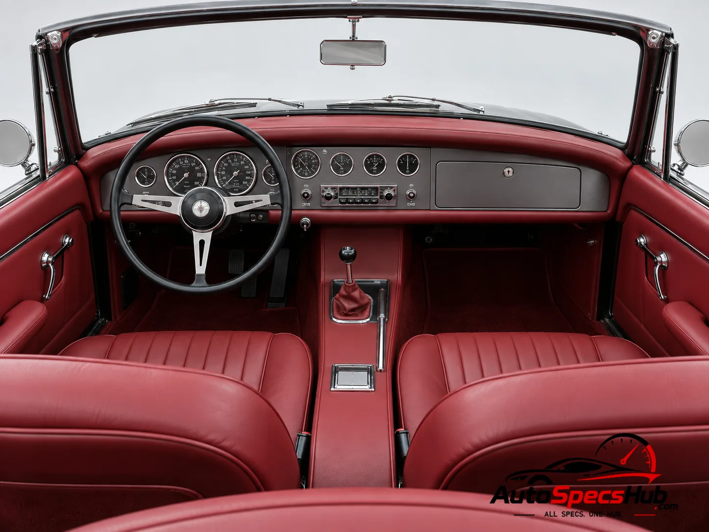 1950 Jensen Interceptor interior dashboard and front cabin