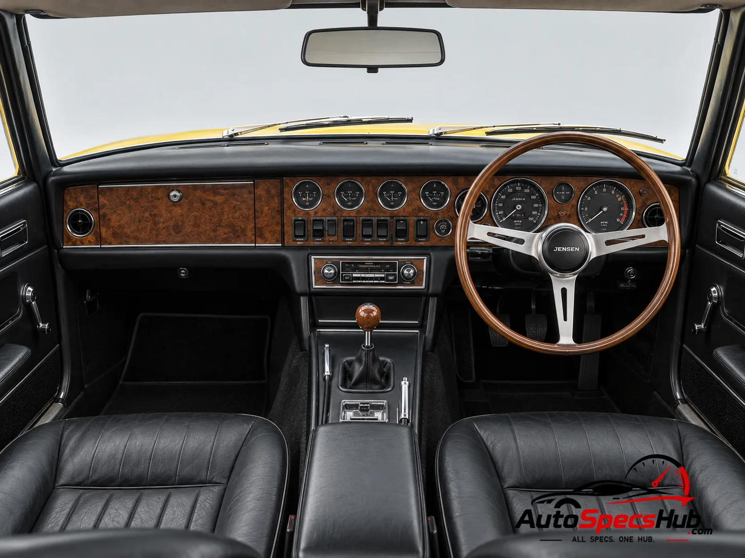 1969 Jensen Interceptor II interior dashboard and front cabin