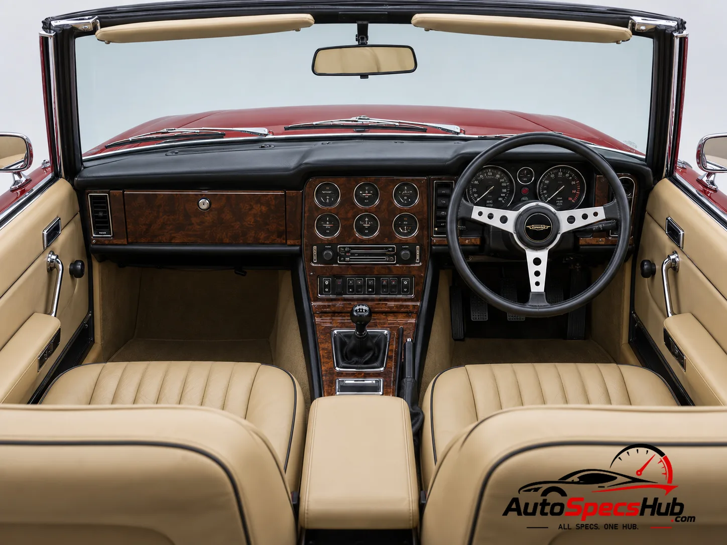 1974 Jensen Interceptor Convertible interior cockpit and seats