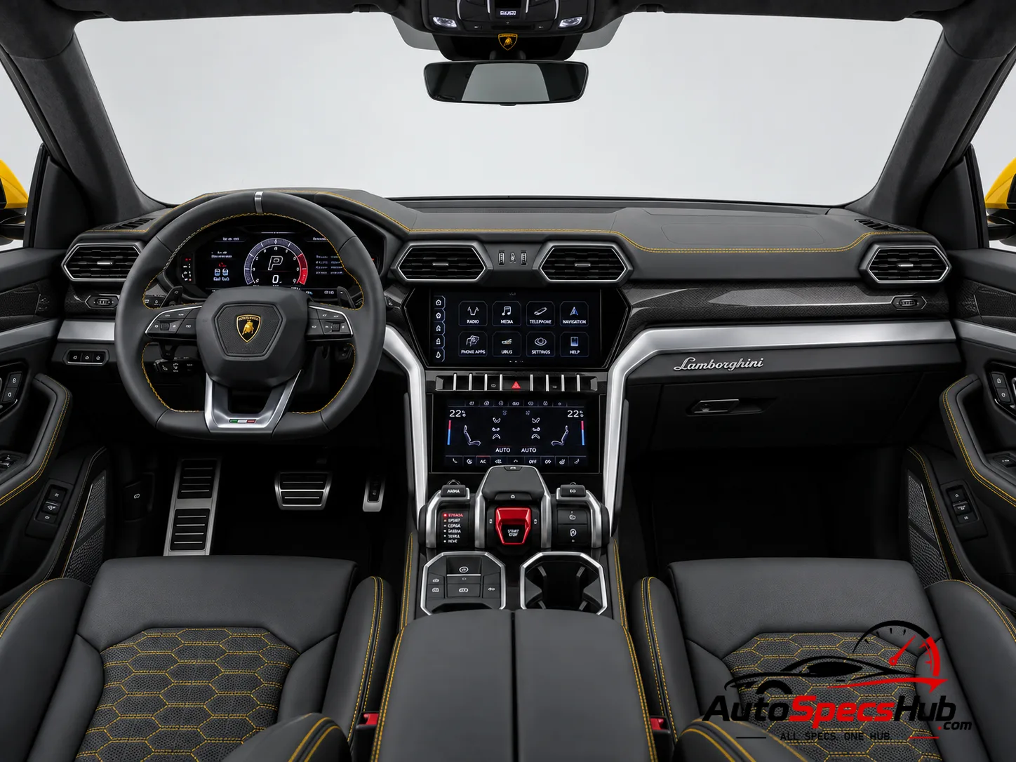 2018 Lamborghini Urus interior dashboard and front cabin