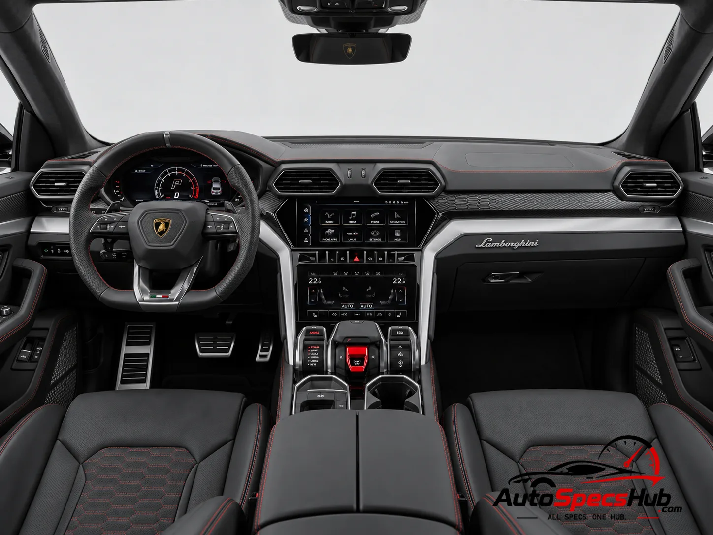 2023 Lamborghini Urus S interior dashboard and front cabin