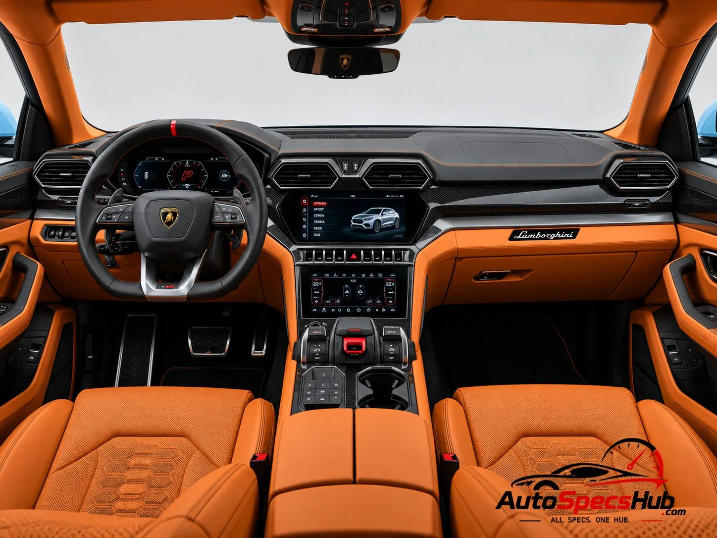 2025 Lamborghini Urus SE interior dashboard and front cabin