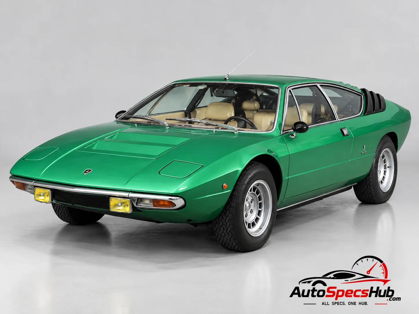 1972 Lamborghini Urraco P250 front three-quarter view