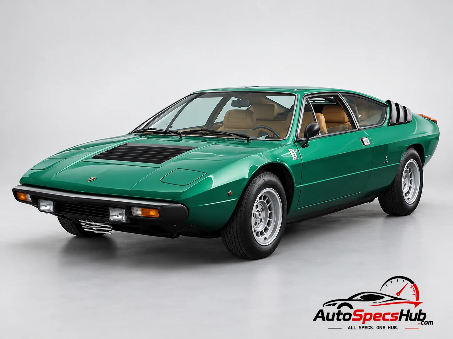 1975 Lamborghini Urraco P200 front three-quarter view
