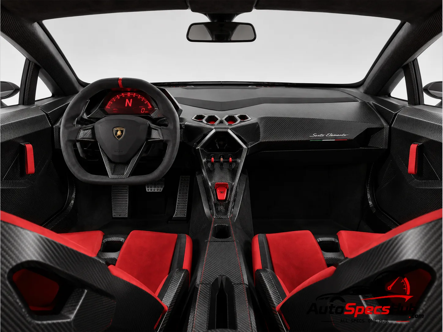 2012 Lamborghini Sesto Elemento interior cockpit and seats