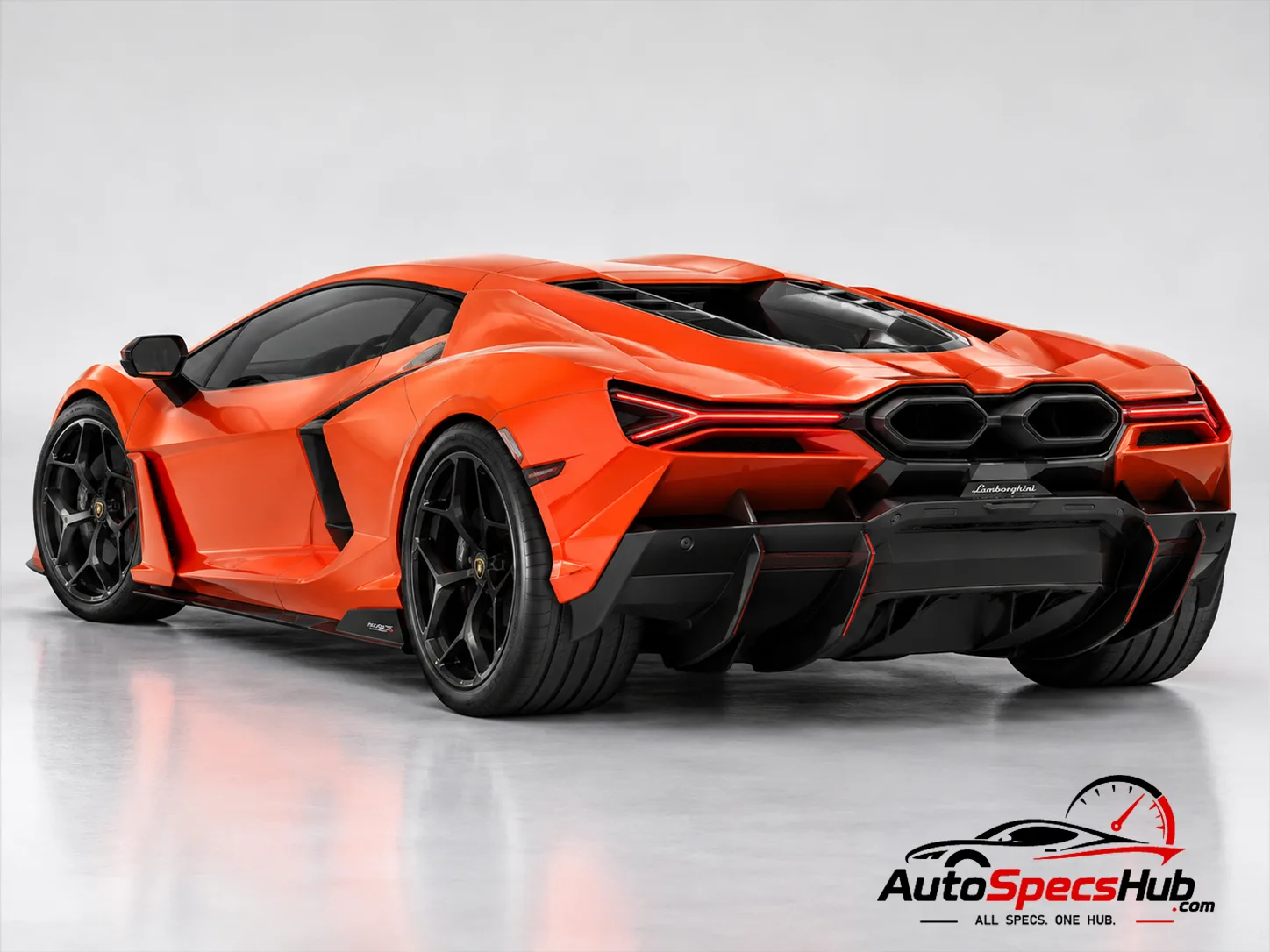 2023 Lamborghini Revuelto rear three-quarter view