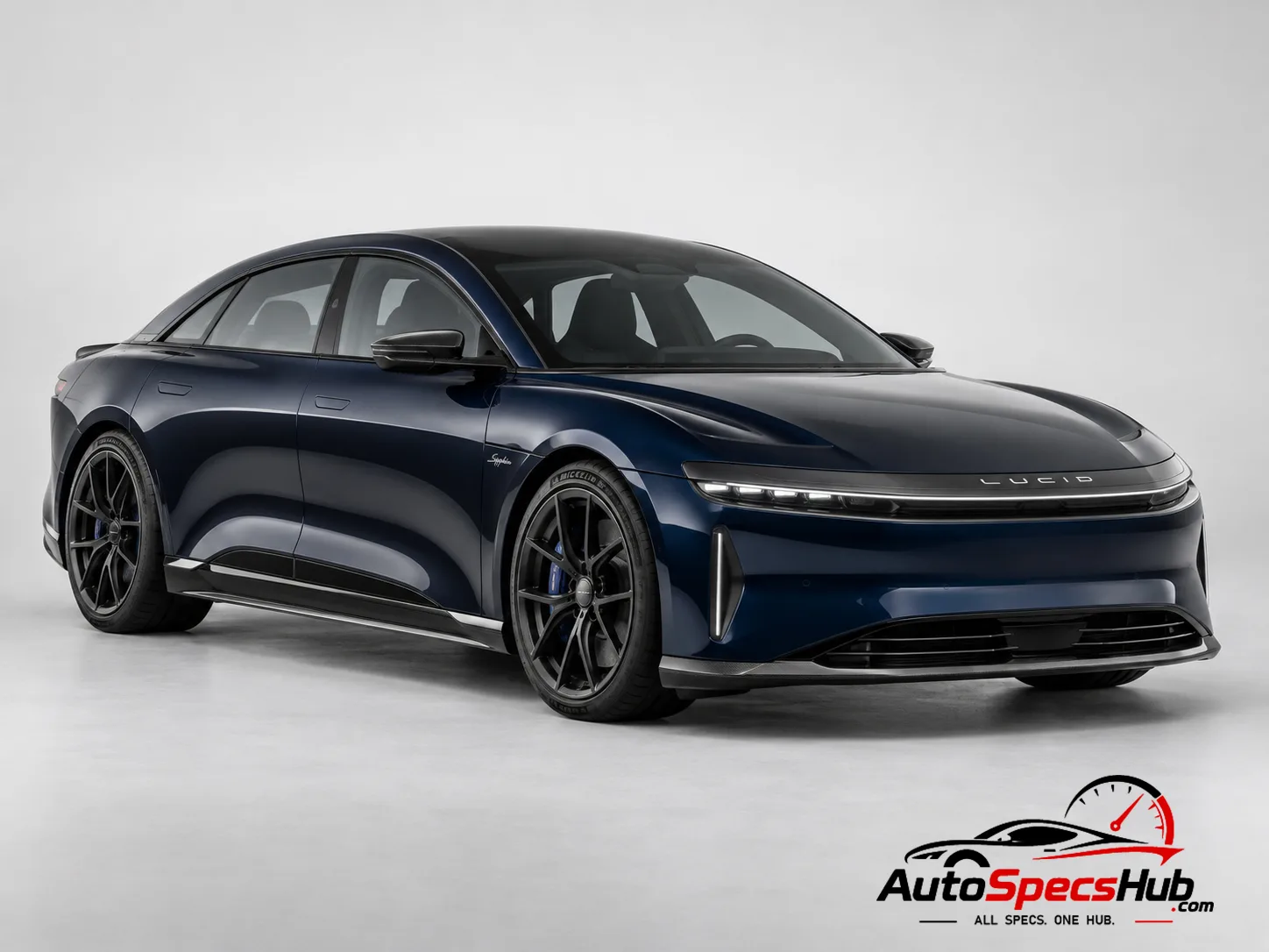 2023 Lucid Air Sapphire front three-quarter view