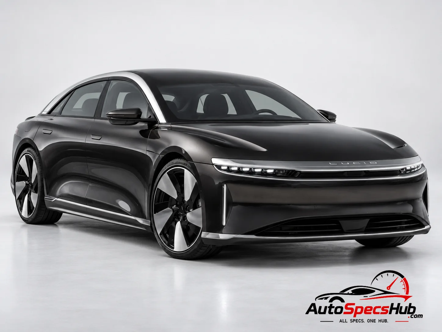 2022 Lucid Air Dream Edition Range front three-quarter view