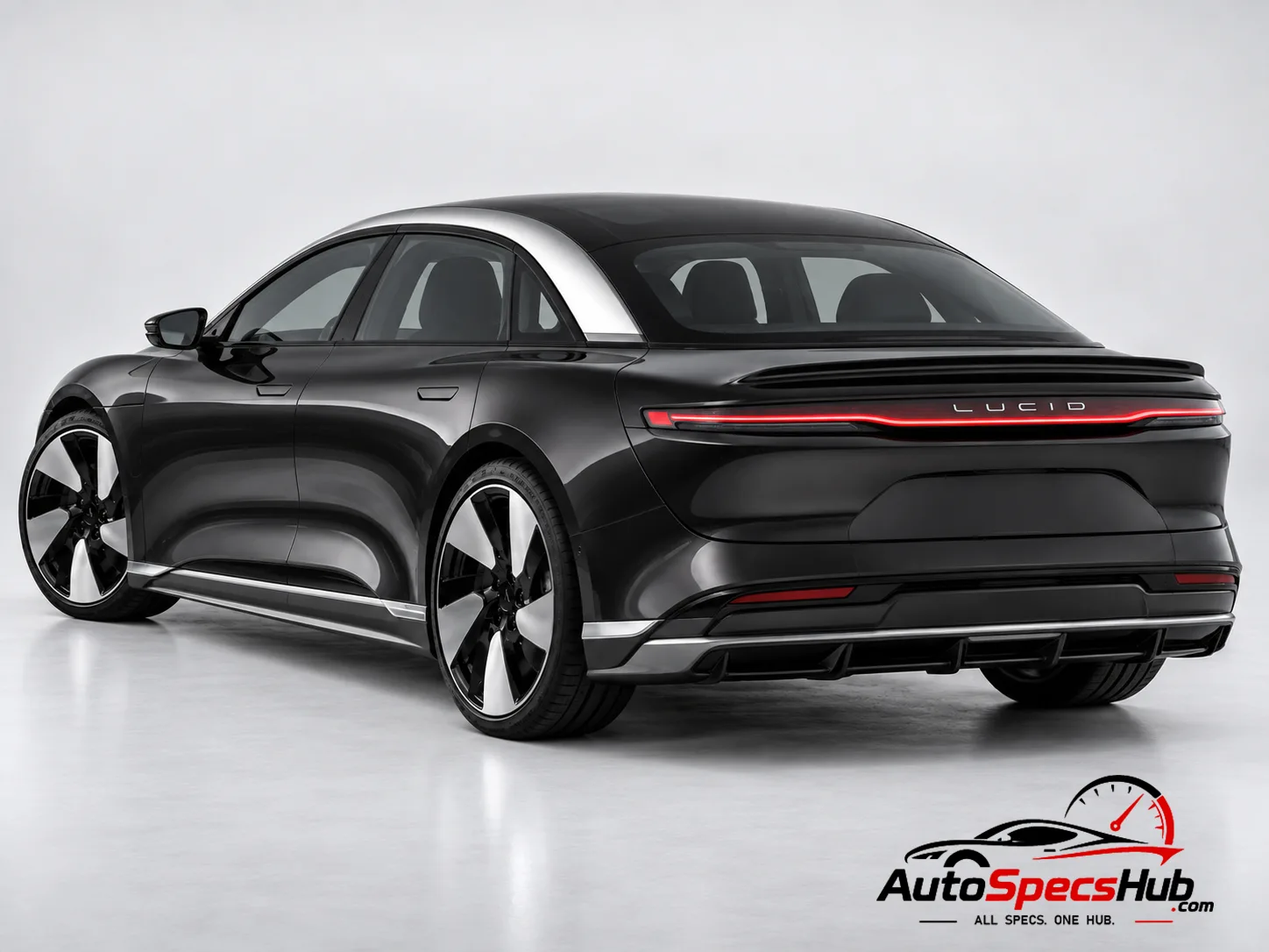 2022 Lucid Air Grand Touring rear three-quarter view