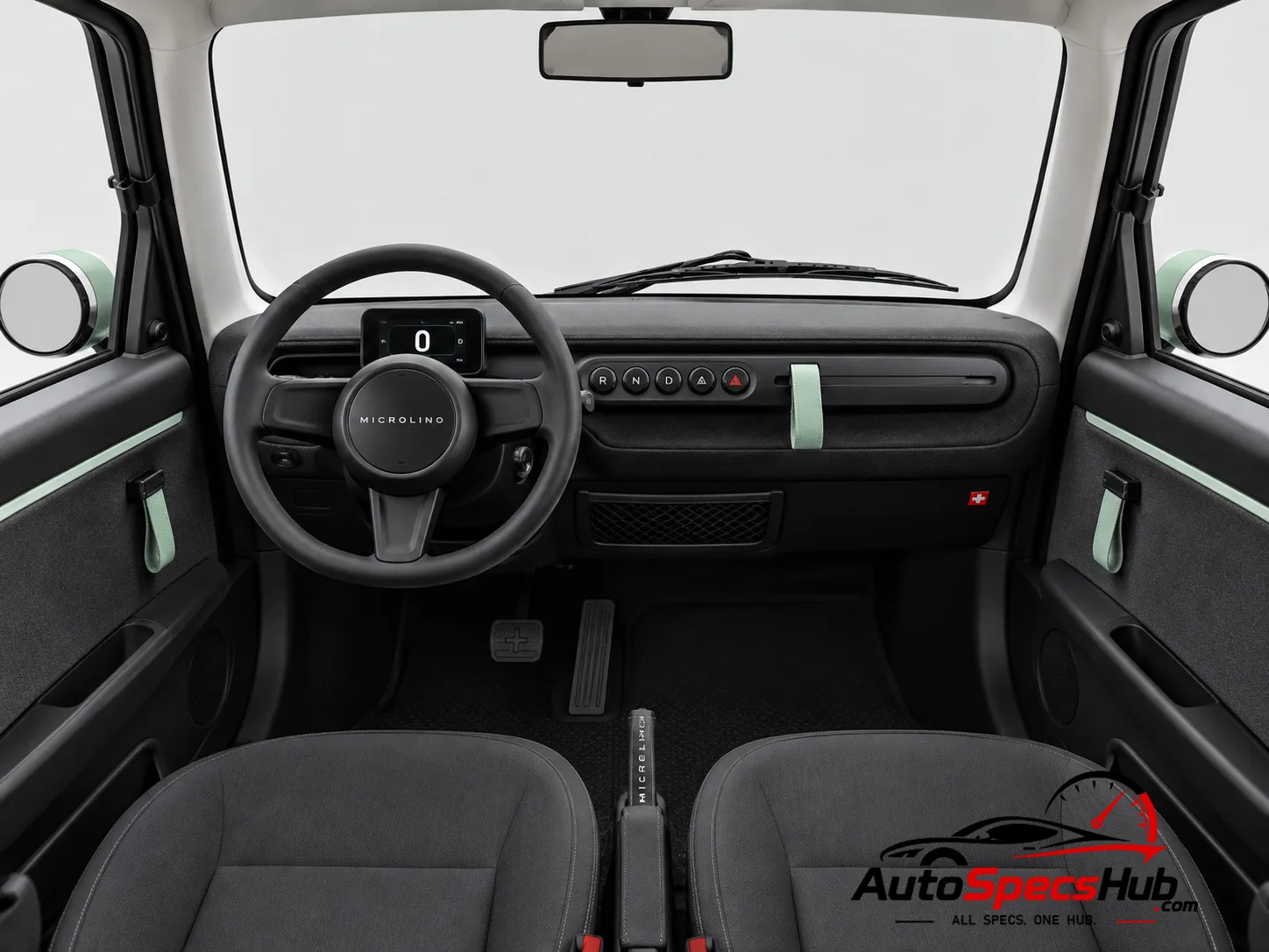 2022 Micro Microlino 5.5 kWh interior dashboard and front cabin