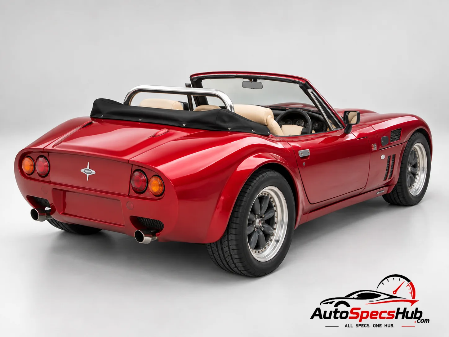 1990 Marcos Mantula 3.9 V8 Spyder rear three-quarter view