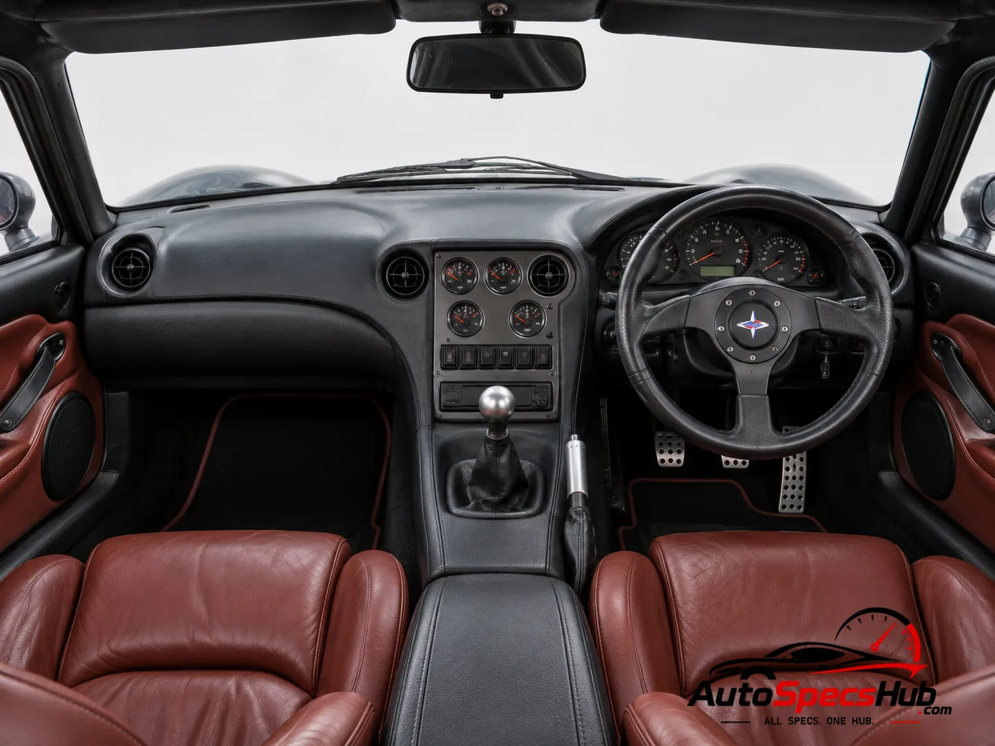 1998 Marcos Mantis GT Coupé interior dashboard and front cabin