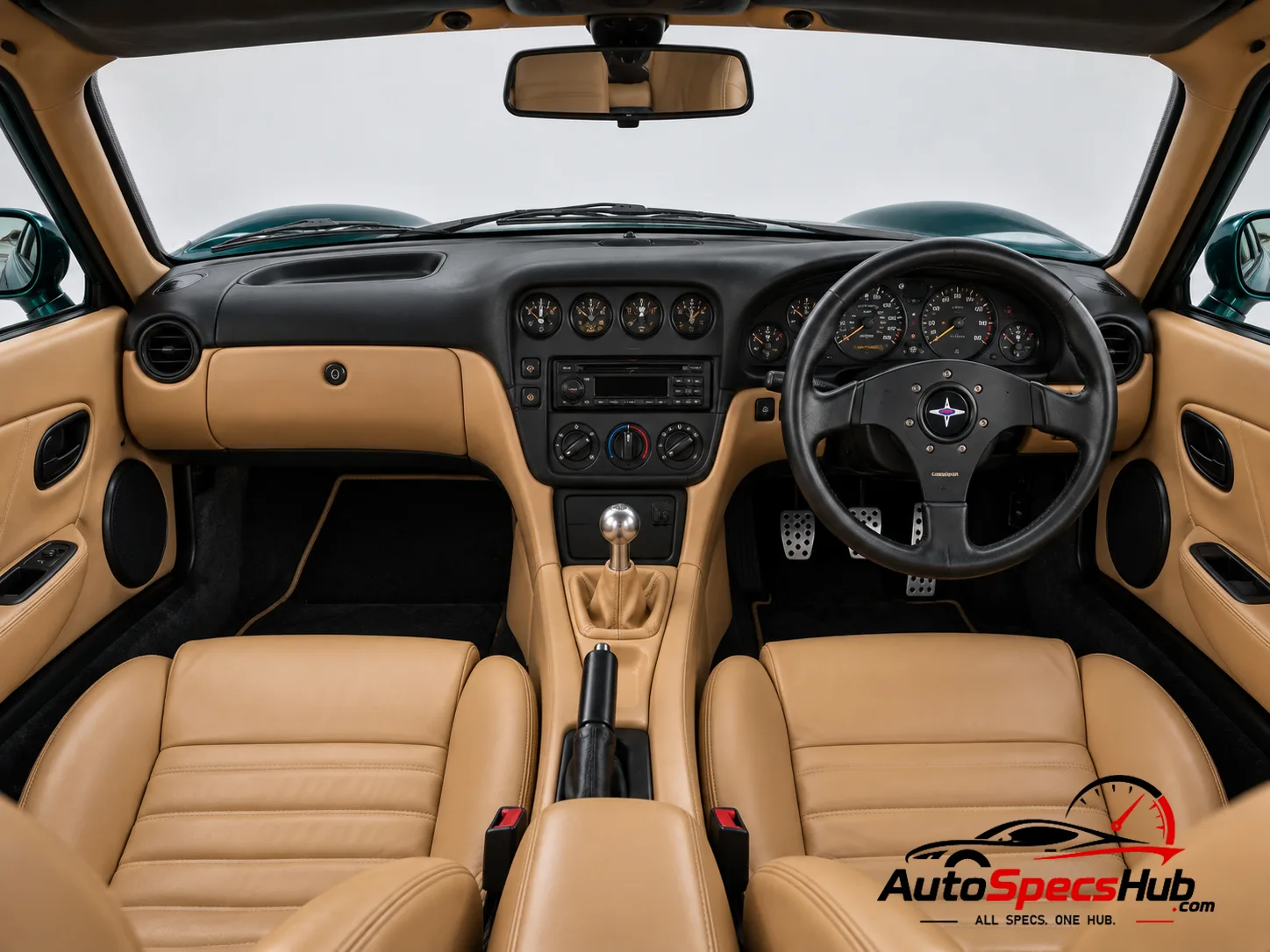 1997 Marcos Mantis Coupé interior dashboard and front cabin