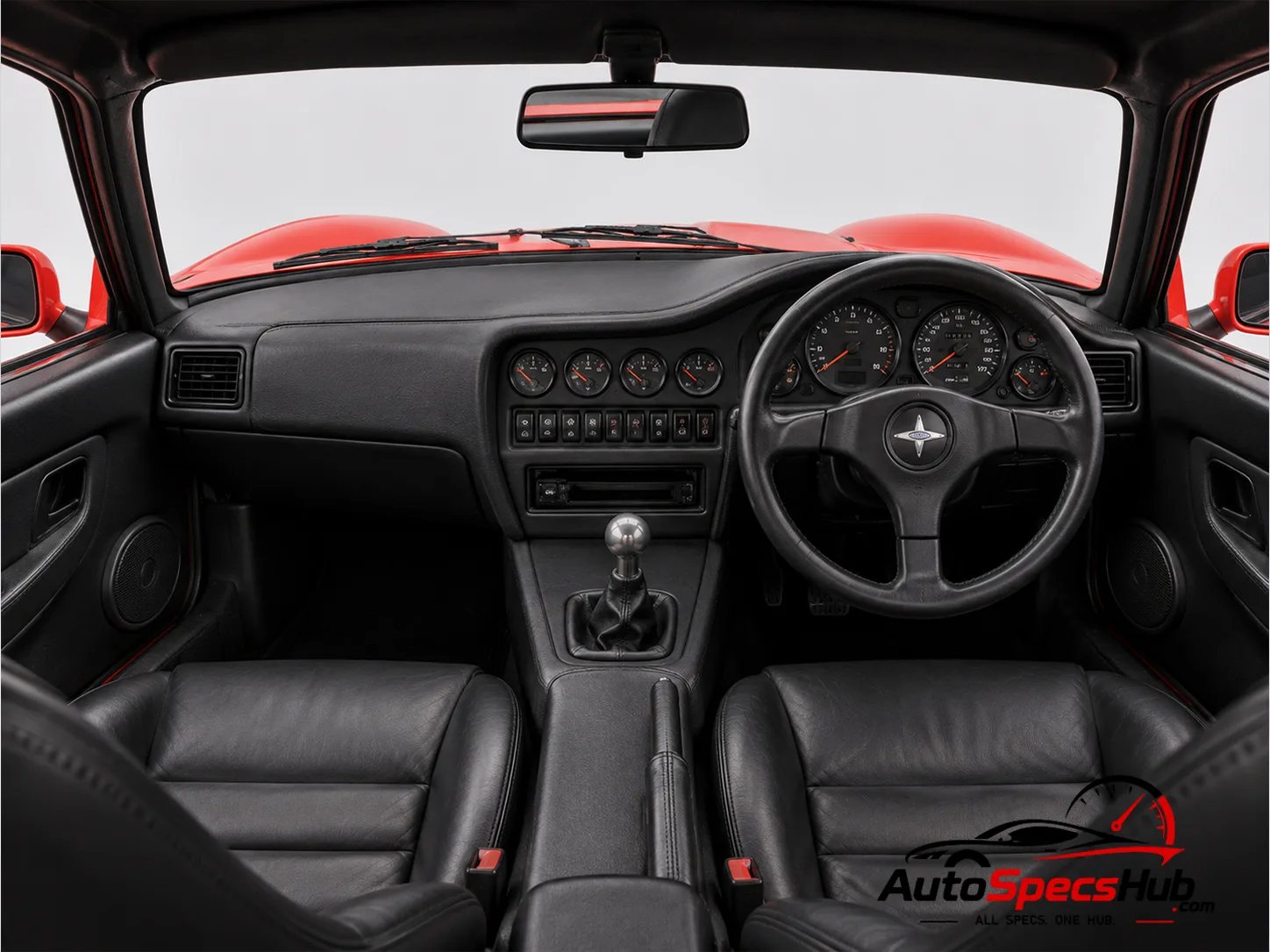 1993 Marcos Mantara GTS Coupé interior dashboard and front cabin