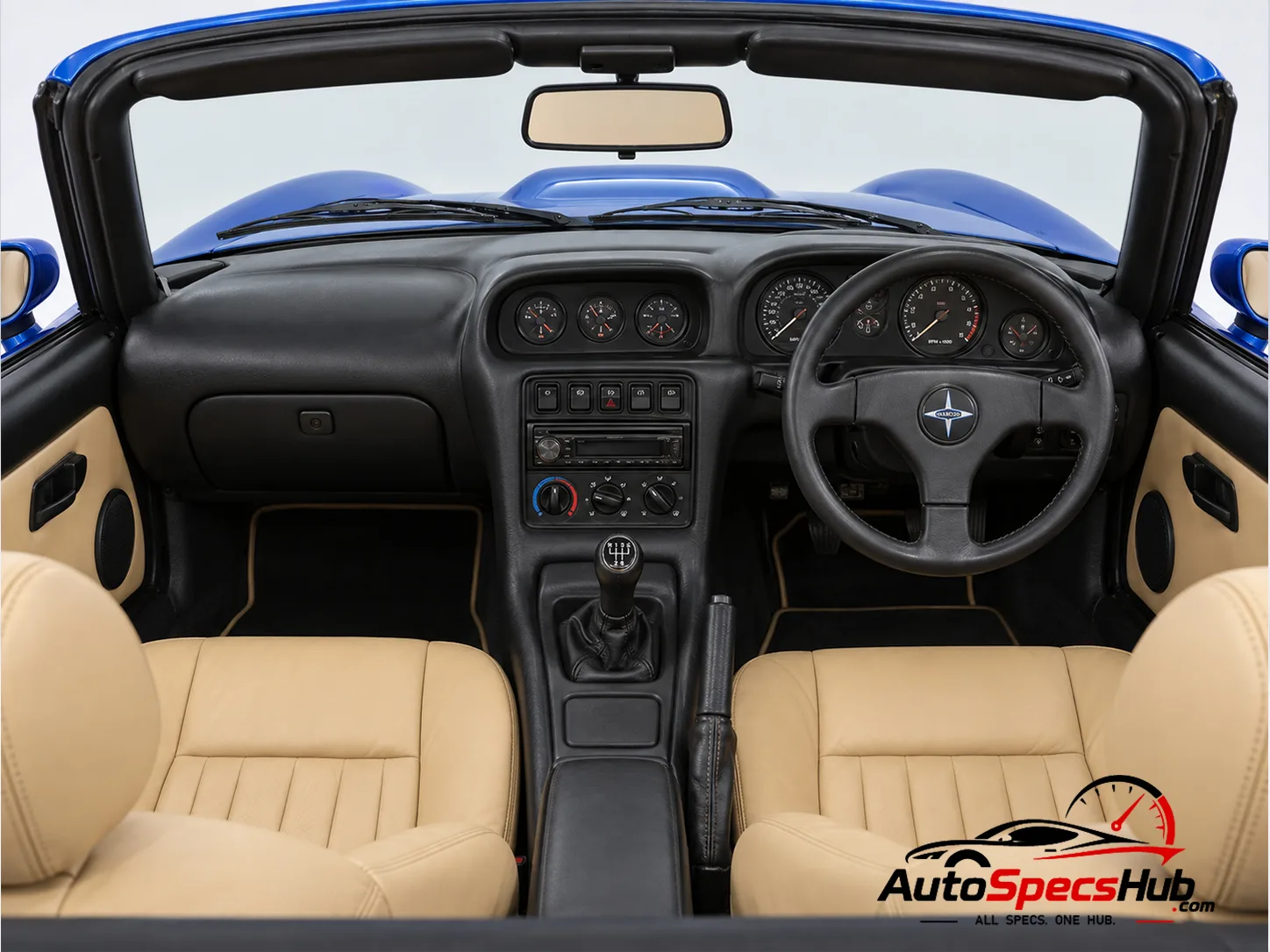 1993 Marcos Mantara GTS Spyder interior cockpit and seats