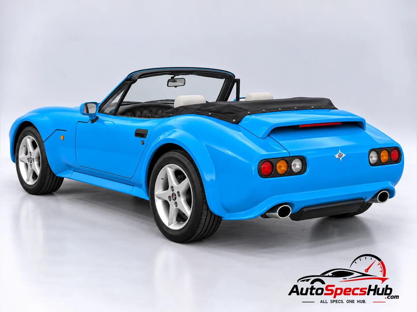 1993 Marcos Mantara 450 Spyder rear three-quarter view