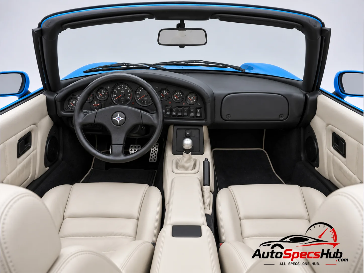 1993 Marcos Mantara 450 Spyder interior cockpit and seats