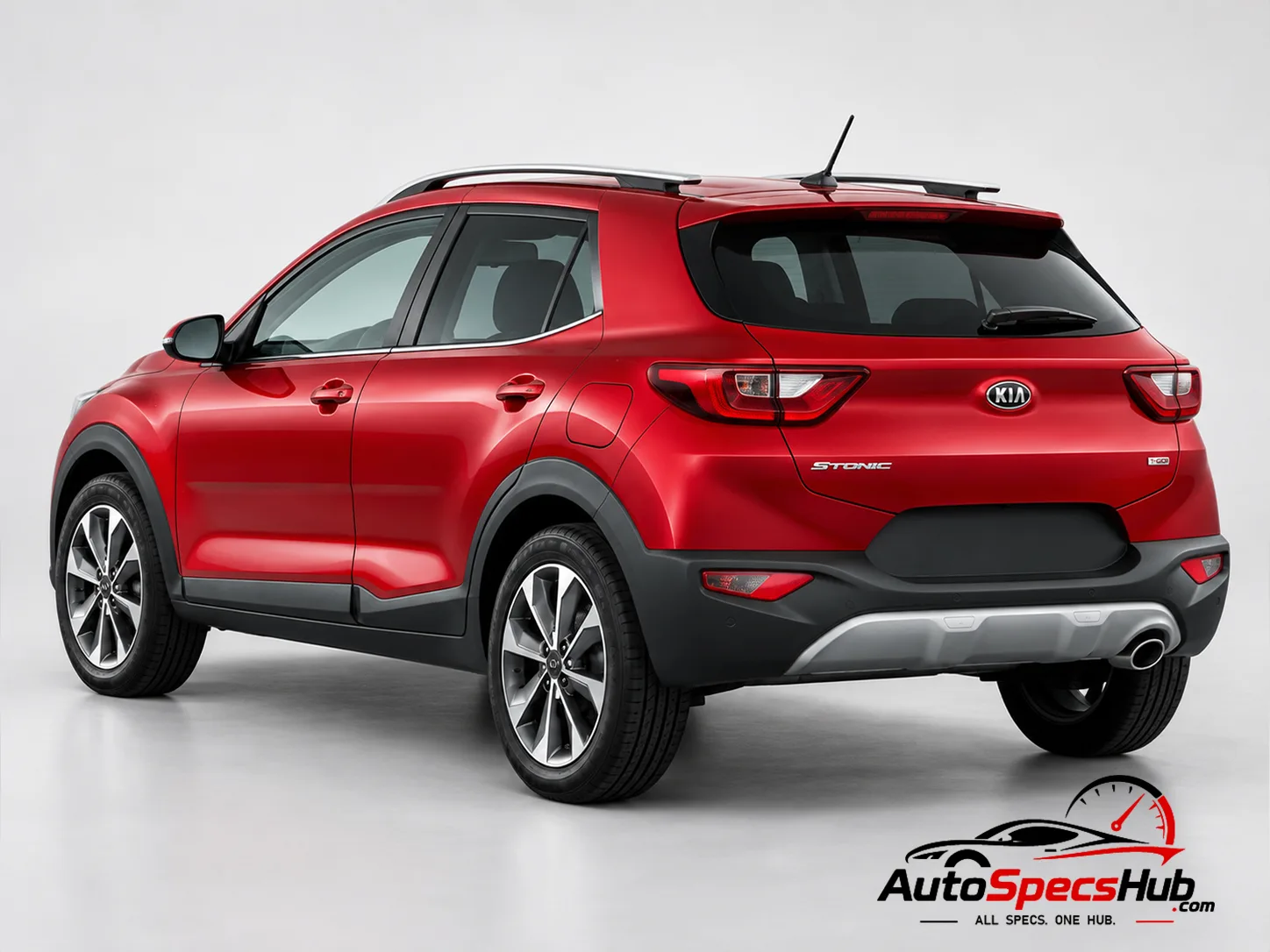 2017 (YB) Kia Stonic 1.0 T-GDI rear three-quarter view