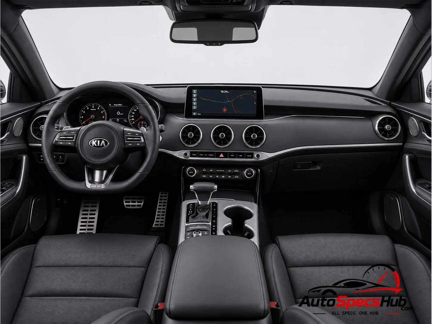 2018 Kia Stinger 2.2 CRDi interior dashboard and front cabin