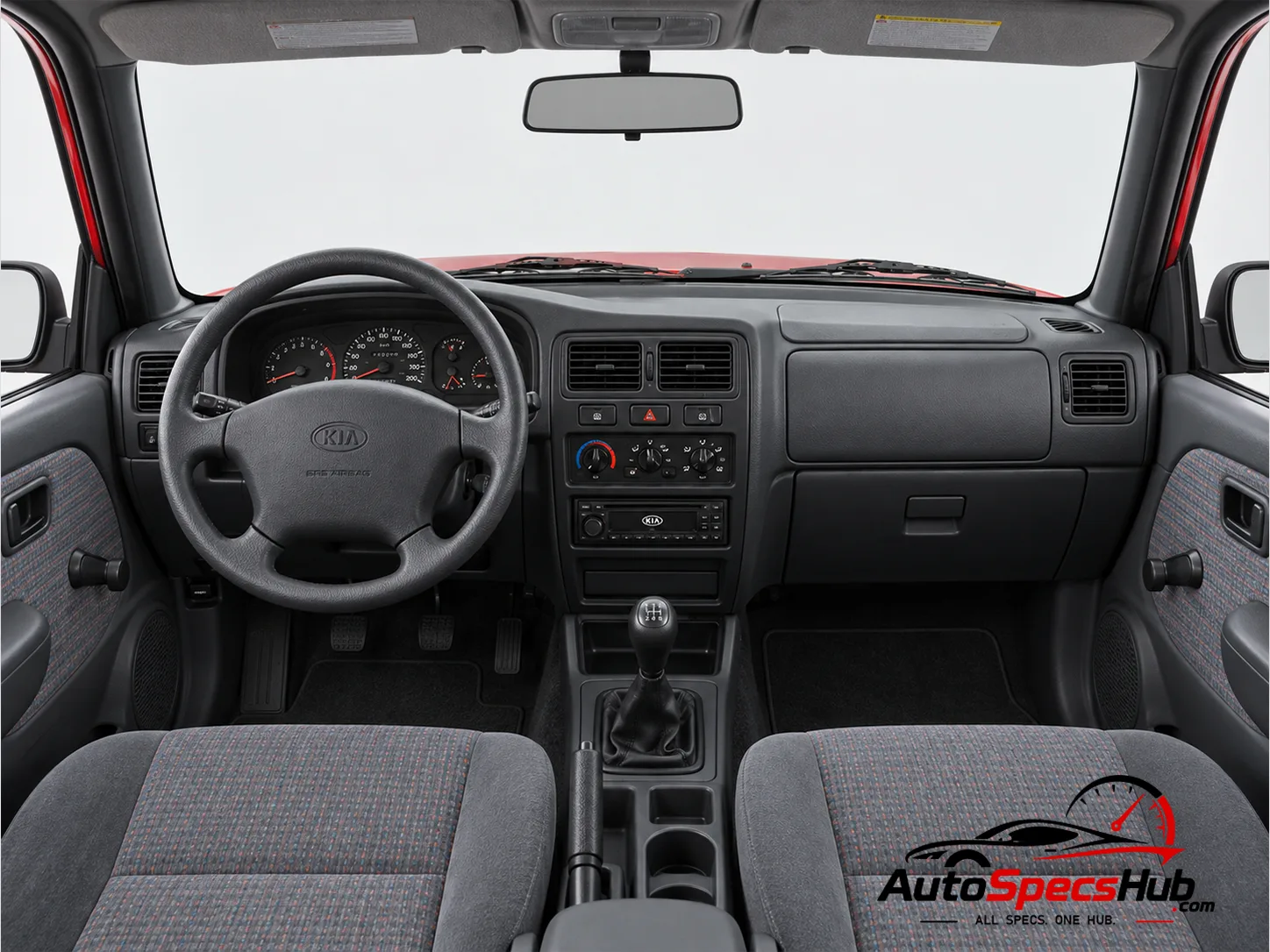 2000 (JA) Kia Sportage Soft Top interior dashboard and front cabin