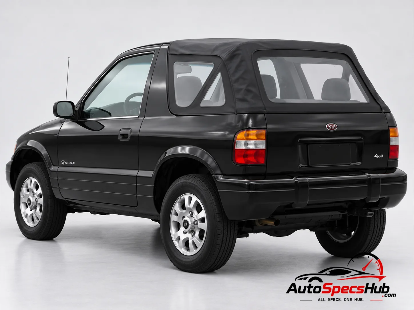 2002 (JA) Kia Sportage 2.0 16v Soft Top rear three-quarter view