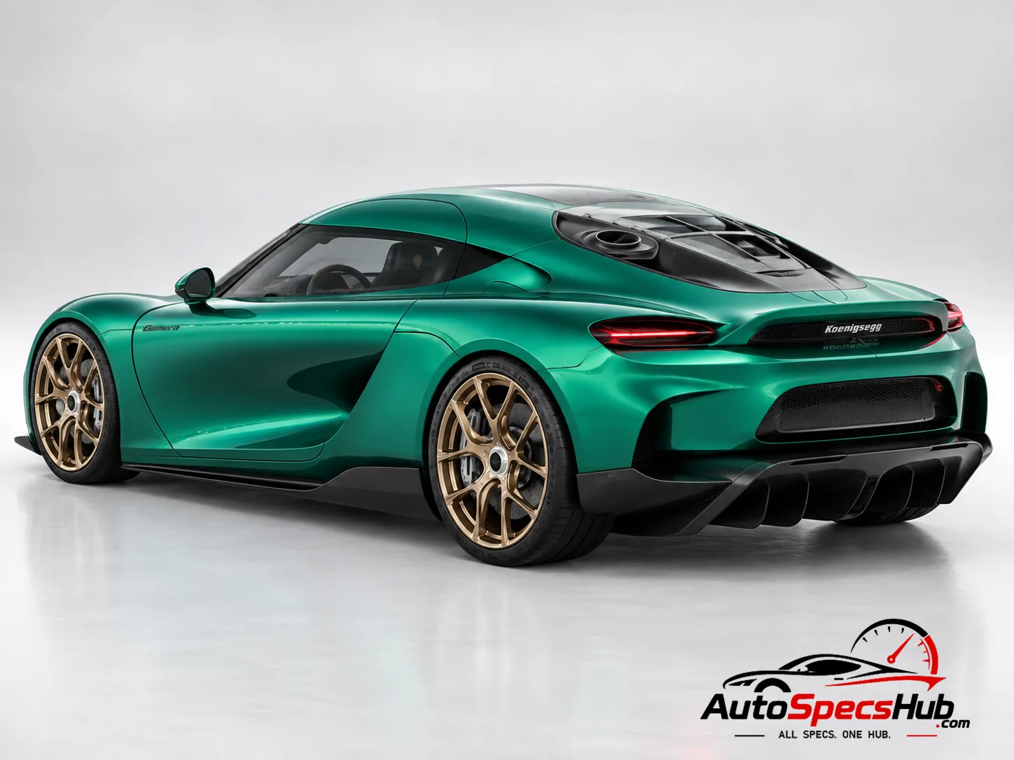 2024 Koenigsegg Gemera HV8 rear three-quarter view
