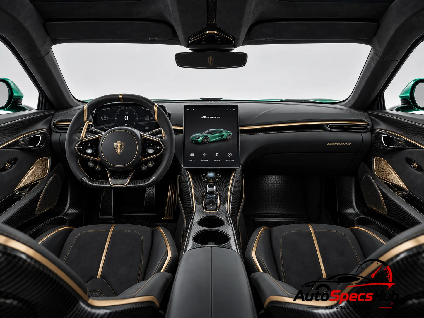 2024 Koenigsegg Gemera HV8 interior cockpit and seats