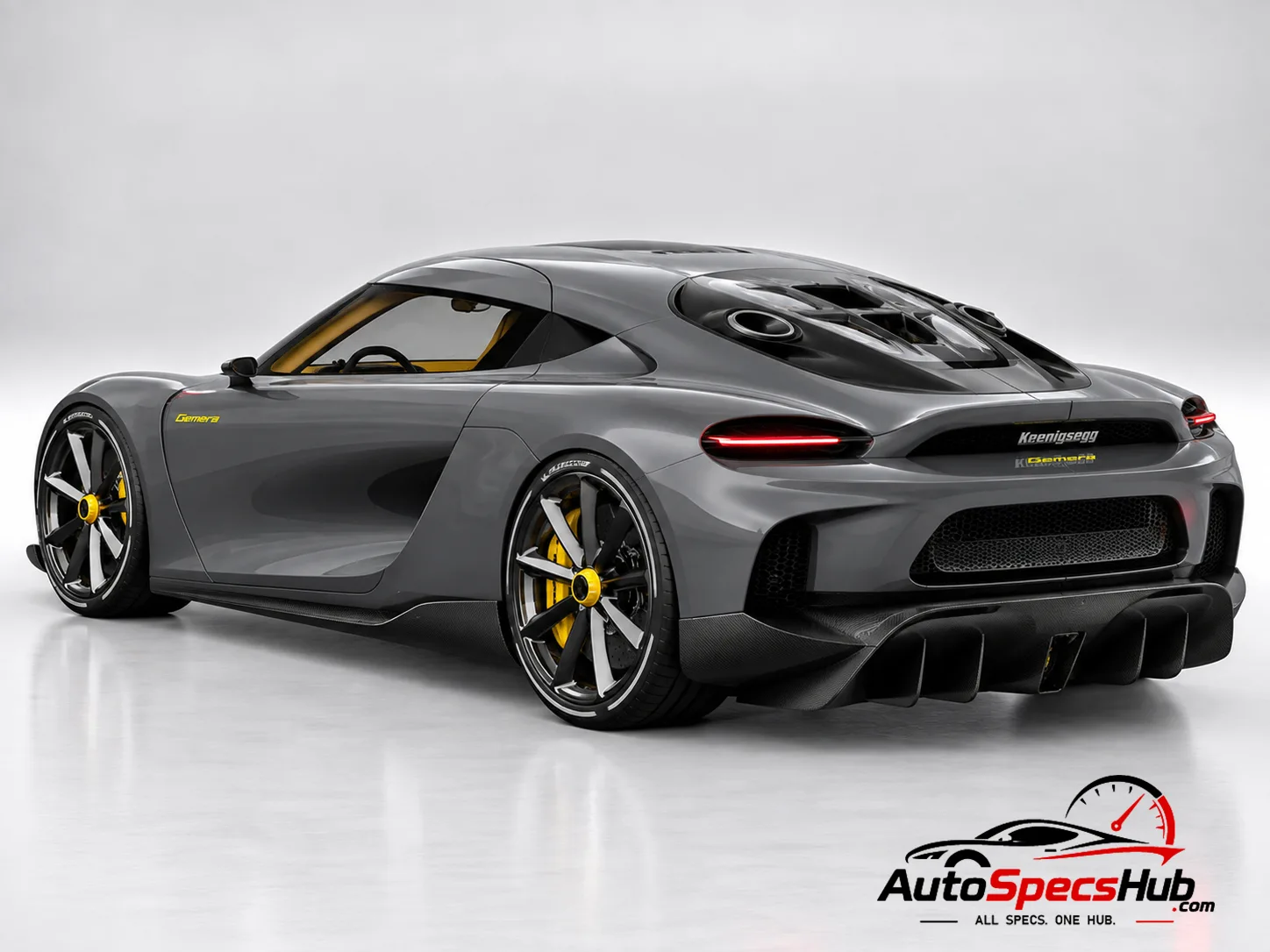 2024 Koenigsegg Gemera TFG rear three-quarter view