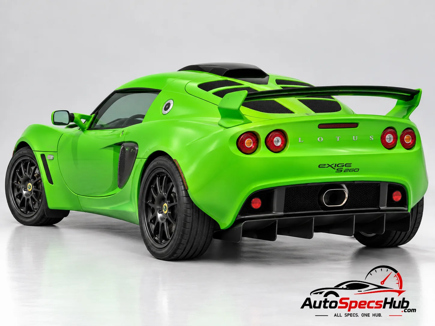 2009 Lotus Exige S 260 rear three-quarter view