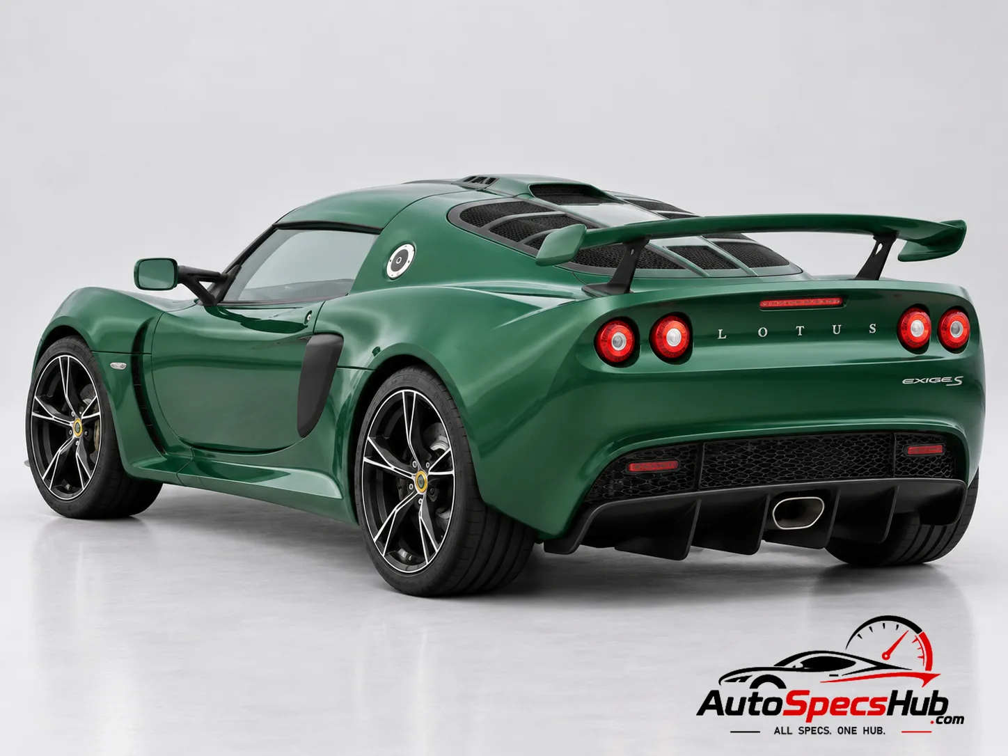2012 Lotus Exige S rear three-quarter view