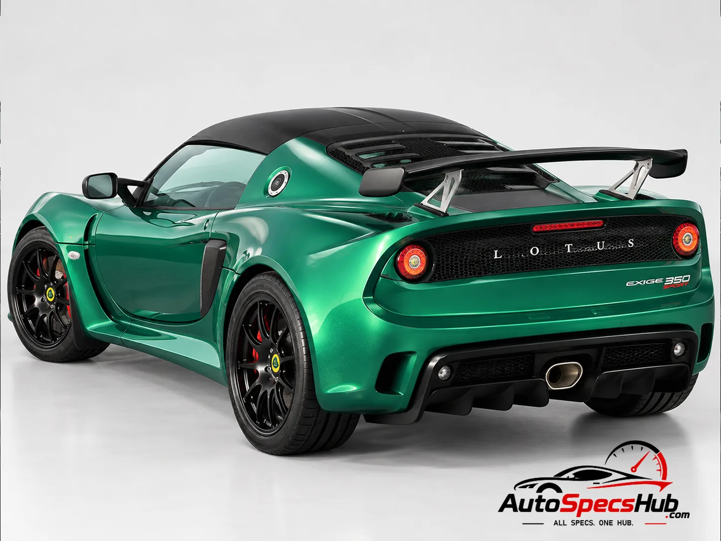2015 Lotus Exige Sport 350 rear three-quarter view