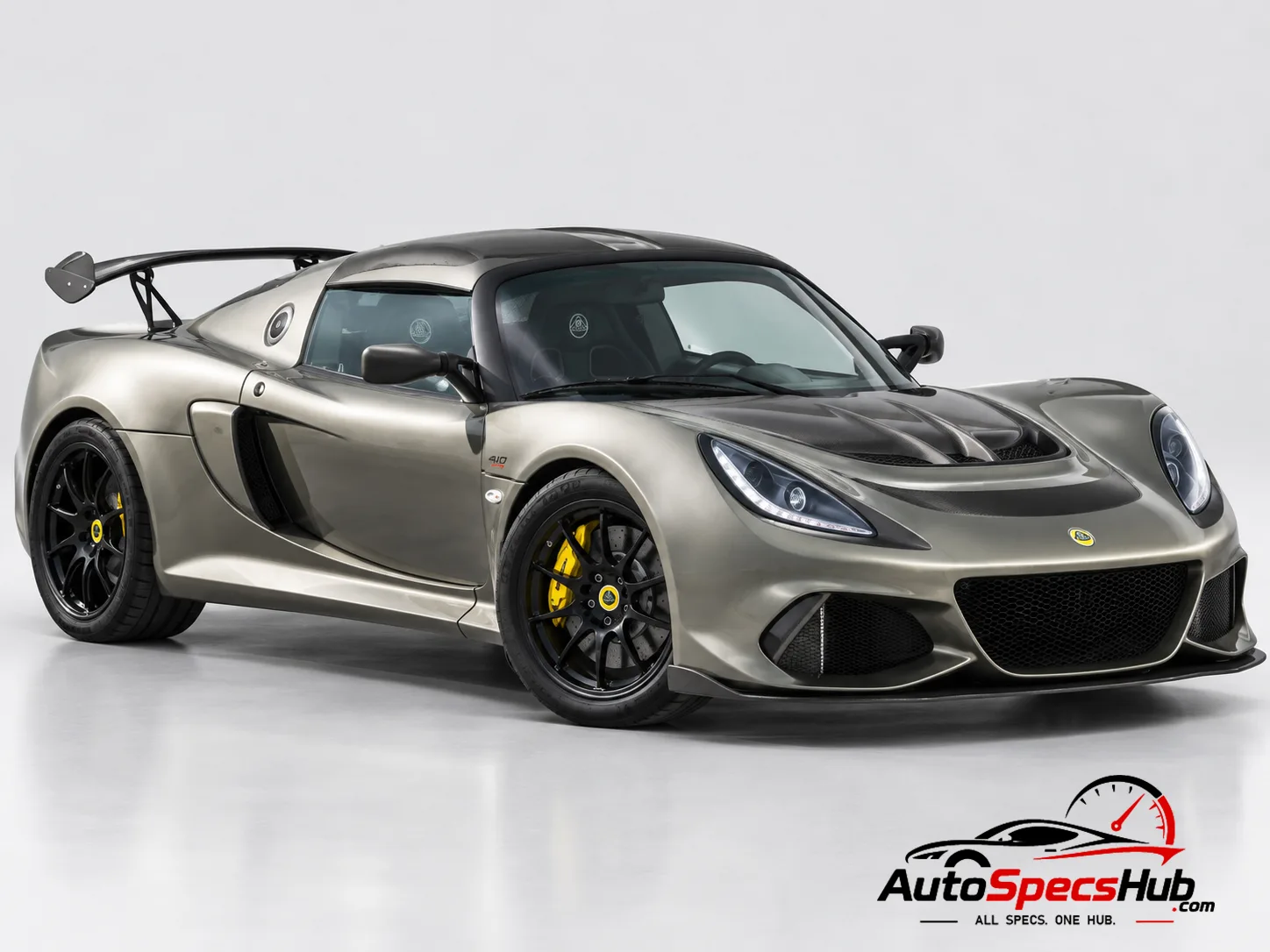 2018 Lotus Exige Sport 410 front three-quarter view