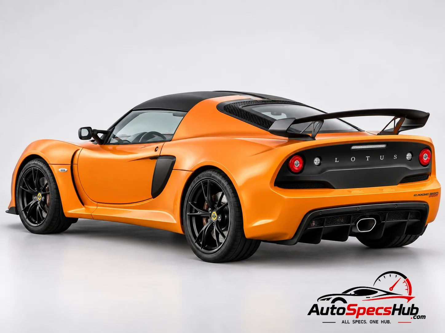 2019 Lotus Exige Sport 350 rear three-quarter view
