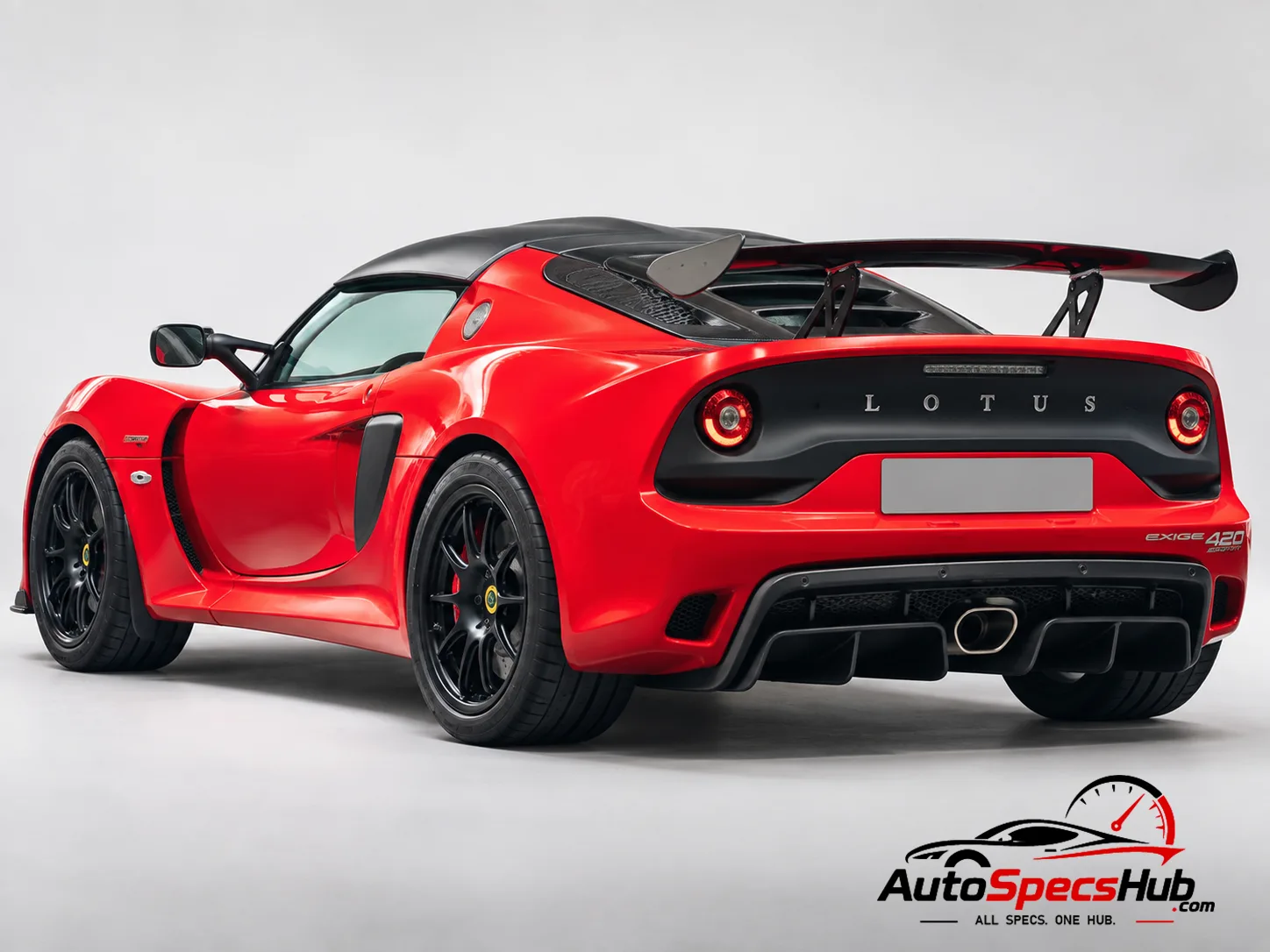 2021 Lotus Exige Sport 420 rear three-quarter view
